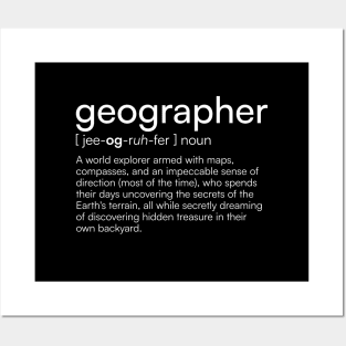 Geographer definition Posters and Art